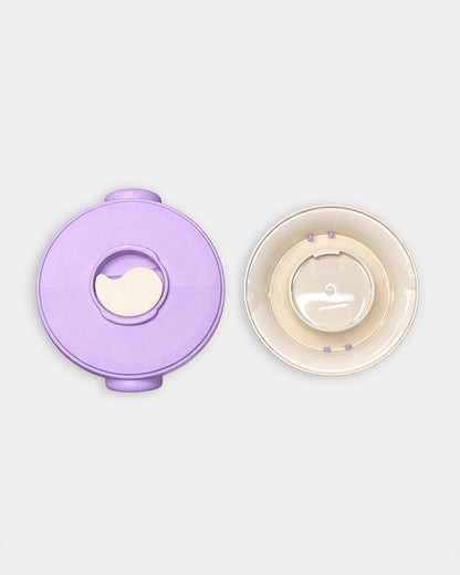 Mi Arcus Happy Summer Lavix Lunch Box-Stainless Steel with Top Lid Handles-Purple-6M+