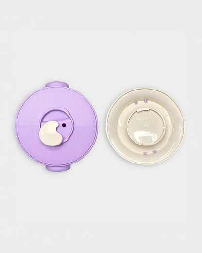 Mi Arcus Happy Summer Lavix Lunch Box-Stainless Steel with Top Lid Handles-Purple-6M+