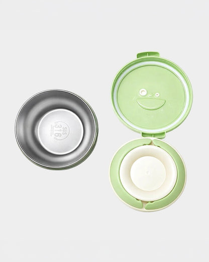 Mi Arcus Happy Summer Liora Lunch Box-Stainless Steel with Top Lid Handles-Green-6M+