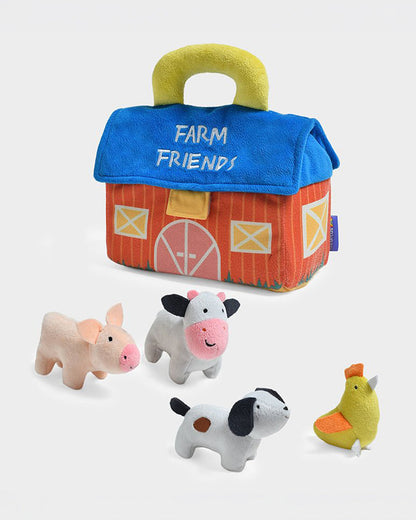Mi Arucs Farm Friends Soft Toy-Animals with Crinkle and Rattle Sound-6M+
