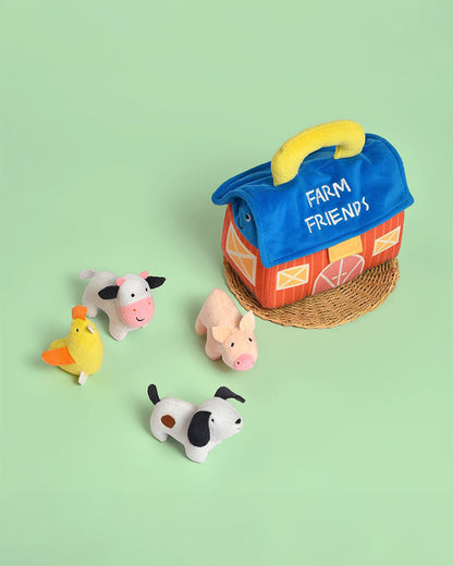 Mi Arucs Farm Friends Soft Toy-Animals with Crinkle and Rattle Sound-6M+