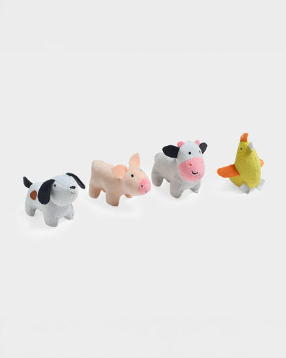 Mi Arucs Farm Friends Soft Toy-Animals with Crinkle and Rattle Sound-6M+
