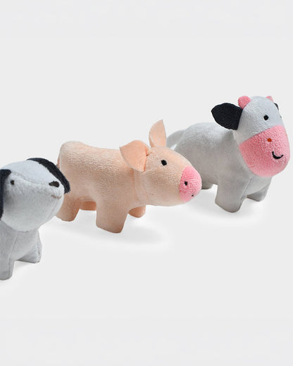 Mi Arucs Farm Friends Soft Toy-Animals with Crinkle and Rattle Sound-6M+