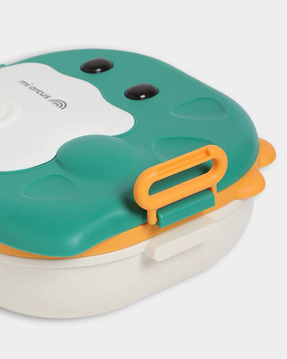 Mi Arcus Bloom Duddy Lunch Box-3 Stainless Steel Compartments with Spoon-6M+