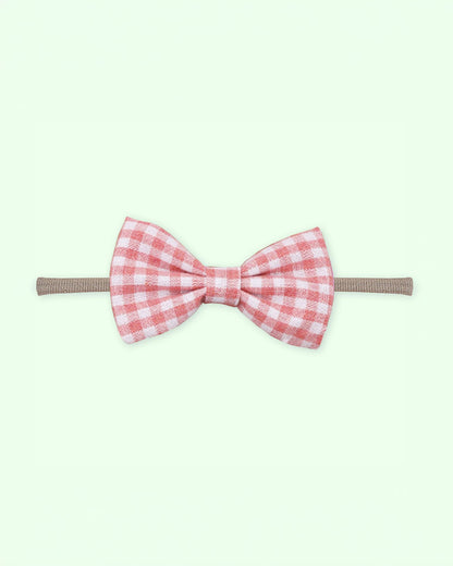 Polka Tots Floral Bow Headband & Bib Set-Adjustable Elastic & Super Absorbent-Pink-Pack of 3-For Infants