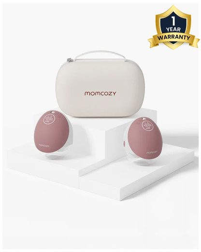 Momcozy M9 Double Wearable Electric Breast Pump-3rd-Gen Motor for Superior Performance-Multiple Modes-15 Levels-Flange Size-24mm-Cozy Red