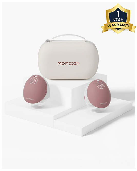 Momcozy M9 Double Wearable Electric Breast Pump-3rd-Gen Motor for Superior Performance-Multiple Modes-15 Levels-Flange Size-24mm-Cozy Red
