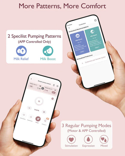 Momcozy M9 Double Wearable Electric Breast Pump-3rd-Gen Motor for Superior Performance-Multiple Modes-15 Levels-Flange Size-24mm-Cozy Red