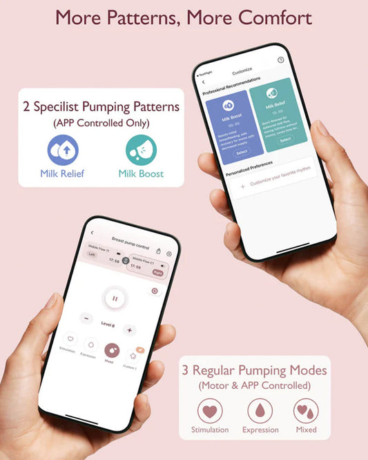 Momcozy M9 Double Wearable Electric Breast Pump-3rd-Gen Motor for Superior Performance-Multiple Modes-15 Levels-Flange Size-24mm-Cozy Red