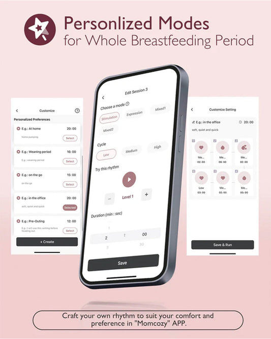Momcozy M9 Double Wearable Electric Breast Pump-3rd-Gen Motor for Superior Performance-Multiple Modes-15 Levels-Flange Size-24mm-Cozy Red