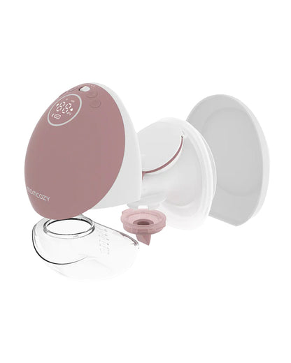 Momcozy M9 Double Wearable Electric Breast Pump-3rd-Gen Motor for Superior Performance-Multiple Modes-15 Levels-Flange Size-24mm-Cozy Red