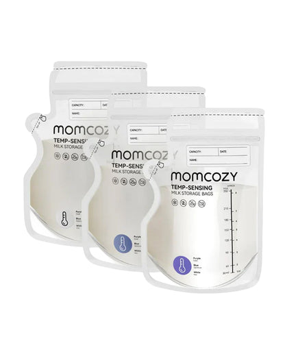 Momcozy Spout Breast Milk Storage Bags-Disposable-Color Changing Temperature Indicator-No Leak-Pack of 60-250ml