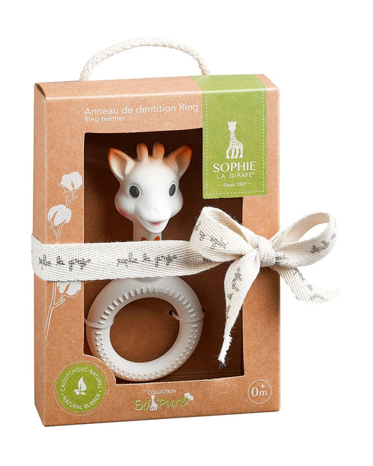 Sophie La Girafe So'pure Round Ring Teether-Made with 100% Natural Rubber-Easy to Grasp-For Infants