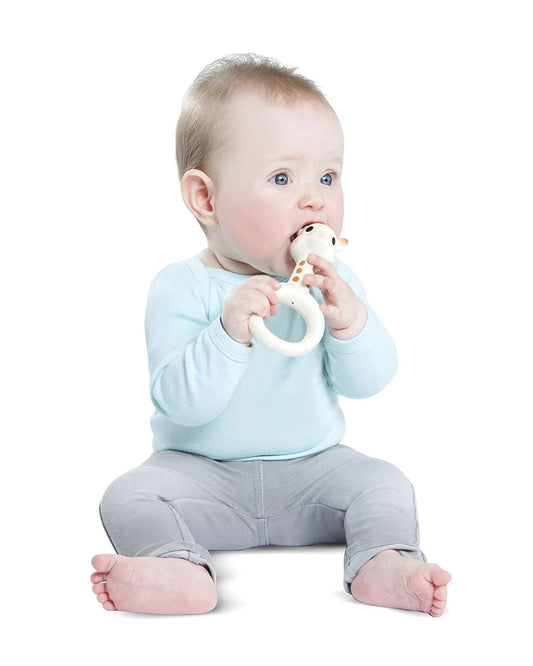 Sophie La Girafe So'pure Round Ring Teether-Made with 100% Natural Rubber-Easy to Grasp-For Infants