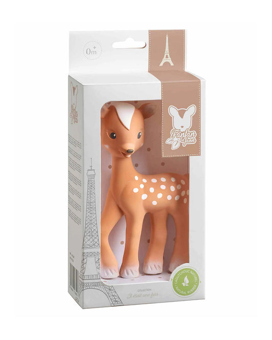 Sophie La Girafe Fanfan the Fawn Teether-Made with 100% Natural Rubber-Easy to Grasp-For Infants