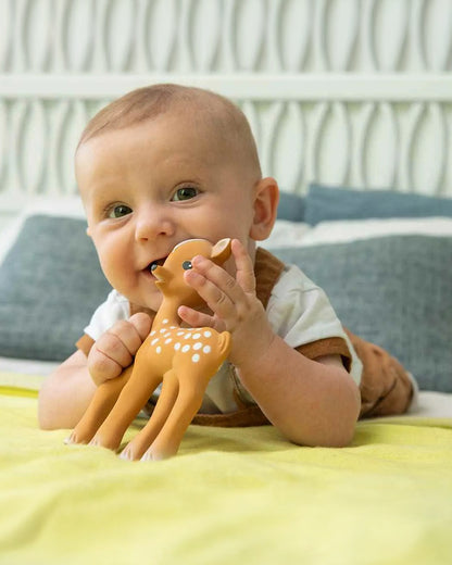 Sophie La Girafe Fanfan the Fawn Teether-Made with 100% Natural Rubber-Easy to Grasp-For Infants