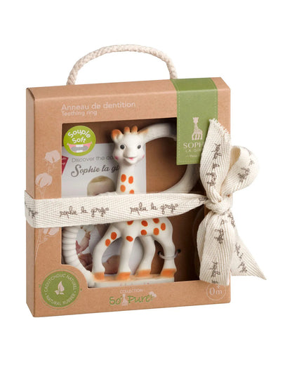 Sophie La Girafe So'pure Ring Teether-Made with 100% Natural Rubber-Multi-textured-For Infants