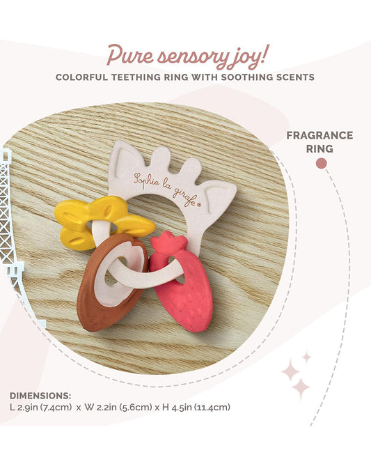 Sophie La Girafe Fragrances Teether Ring-Made with 100% Natural Rubber-For Infants
