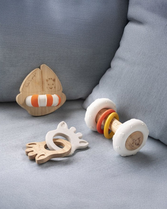 Sophie La Girafe So'pure Silhouette Ring Teether-Made with 100% Natural Rubber & Rubberwood-For Infants