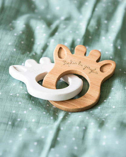 Sophie La Girafe So'pure Silhouette Ring Teether-Made with 100% Natural Rubber & Rubberwood-For Infants