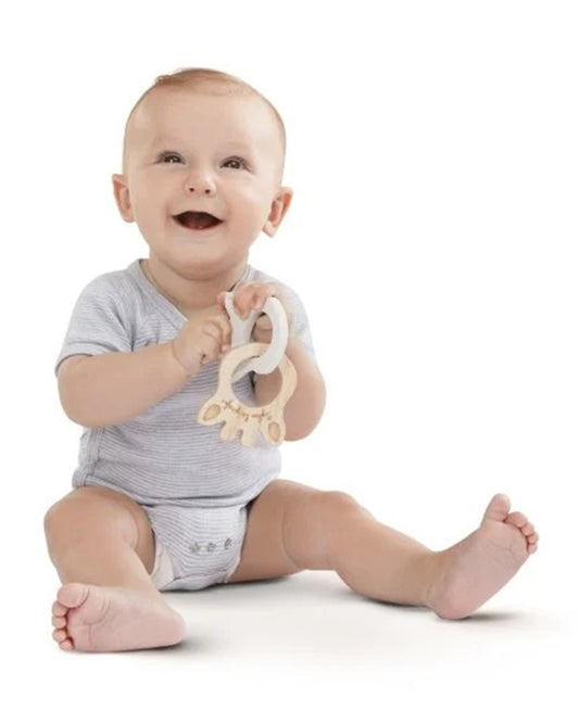 Sophie La Girafe So'pure Silhouette Ring Teether-Made with 100% Natural Rubber & Rubberwood-For Infants