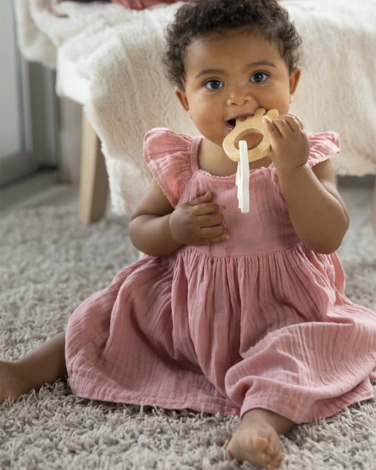 Sophie La Girafe So'pure Silhouette Ring Teether-Made with 100% Natural Rubber & Rubberwood-For Infants