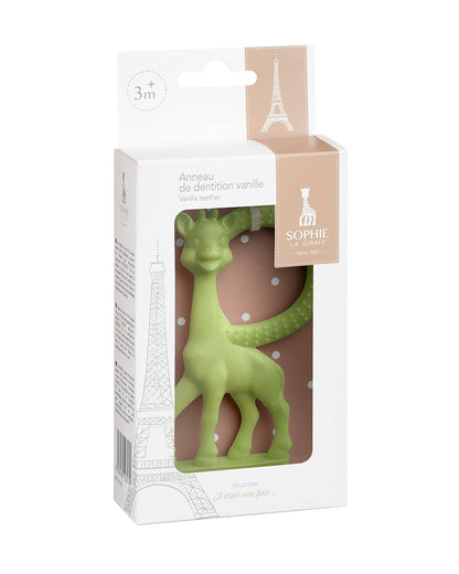 Sophie La Girafe Vanilla Ring Teether-Multi Textured & Easy to Grasp-Green-For Infants