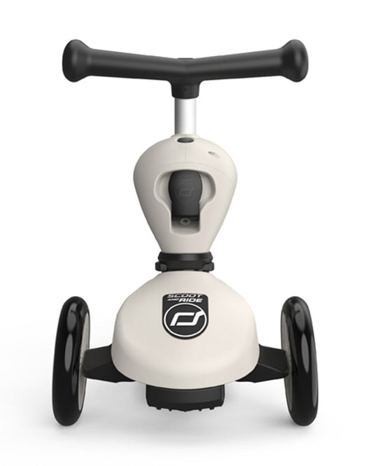 Scoot and Ride Highkick 1 Scooter-Easily Converts from Seat Scooter into Kickboard-Weight Shift Steering-Height Adjustable Seat & Handle-From 1 to 5Y (Upto 50 kg)-Ash