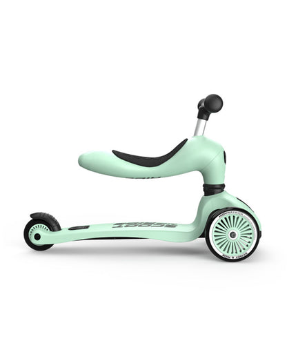 Scoot and Ride Highkick 1 Scooter-Easily Converts from Seat Scooter into Kickboard-Weight Shift Steering-Height Adjustable Seat & Handle-From 1 to 5Y (Upto 50 kg)-Kiwi