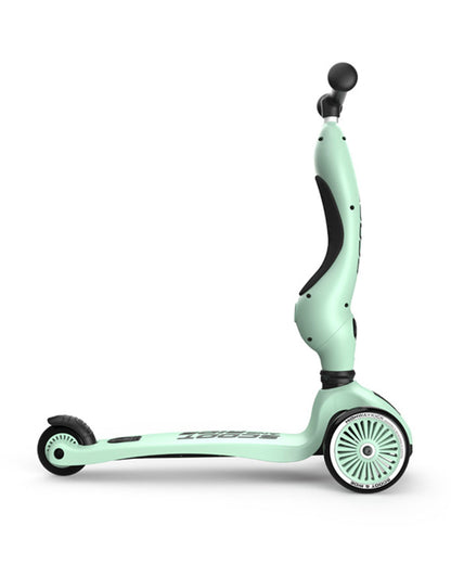 Scoot and Ride Highkick 1 Scooter-Easily Converts from Seat Scooter into Kickboard-Weight Shift Steering-Height Adjustable Seat & Handle-From 1 to 5Y (Upto 50 kg)-Kiwi
