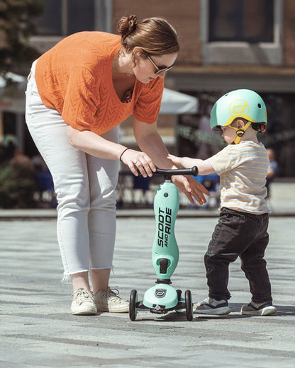 Scoot and Ride Highkick 1 Scooter-Easily Converts from Seat Scooter into Kickboard-Weight Shift Steering-Height Adjustable Seat & Handle-From 1 to 5Y (Upto 50 kg)-Kiwi