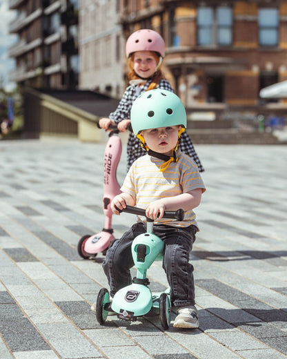 Scoot and Ride Highkick 1 Scooter-Easily Converts from Seat Scooter into Kickboard-Weight Shift Steering-Height Adjustable Seat & Handle-From 1 to 5Y (Upto 50 kg)-Kiwi