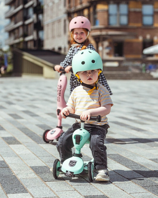 Scoot and Ride Highkick 1 Scooter-Easily Converts from Seat Scooter into Kickboard-Weight Shift Steering-Height Adjustable Seat & Handle-From 1 to 5Y (Upto 50 kg)-Kiwi