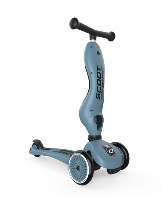 Scoot and Ride Highkick 1 Scooter-Easily Converts from Seat Scooter into Kickboard-Weight Shift Steering-Height Adjustable Seat & Handle-From 1 to 5Y (Upto 50 kg)-Steel
