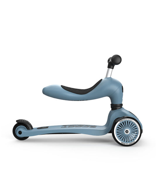 Scoot and Ride Highkick 1 Scooter-Easily Converts from Seat Scooter into Kickboard-Weight Shift Steering-Height Adjustable Seat & Handle-From 1 to 5Y (Upto 50 kg)-Steel