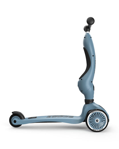 Scoot and Ride Highkick 1 Scooter-Easily Converts from Seat Scooter into Kickboard-Weight Shift Steering-Height Adjustable Seat & Handle-From 1 to 5Y (Upto 50 kg)-Steel