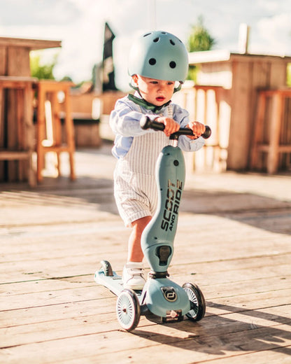 Scoot and Ride Highkick 1 Scooter-Easily Converts from Seat Scooter into Kickboard-Weight Shift Steering-Height Adjustable Seat & Handle-From 1 to 5Y (Upto 50 kg)-Steel