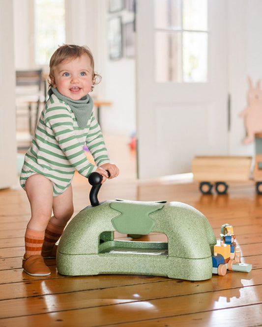 Scoot and Ride My First 3 in 1 Ride On-Ride On, Baby Walker & Caster Board Mode-With Toy Storage Space-For 6M to 3Y (Upto 20 kg)-Olive