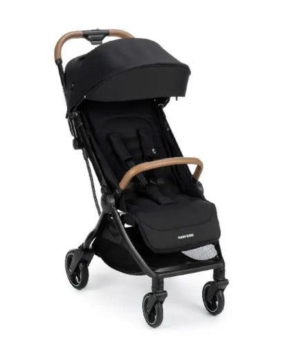 Maxi-Cosi Eva3 Lighweight Stroller-One Hand Fold-Flat Reclining Seat-Car Seat Compatible-Includes Car Seat Adapters & Mosquito Net-For 0 to 4Y (Upto 22 kg)-Essential Black