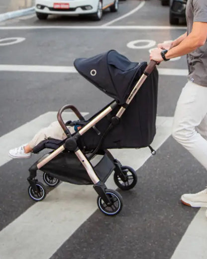 Maxi-Cosi Eva3 Lighweight Stroller-One Hand Fold-Flat Reclining Seat-Car Seat Compatible-Includes Car Seat Adapters & Mosquito Net-For 0 to 4Y (Upto 22 kg)-Select Grey