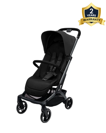Maxi-Cosi Oxford Cabin Friendly Stroller-One Hand Fold-Flat Reclining Seat-Car Seat Compatible-For 0 to 4Y (Upto 22 kg)-Onyx Black
