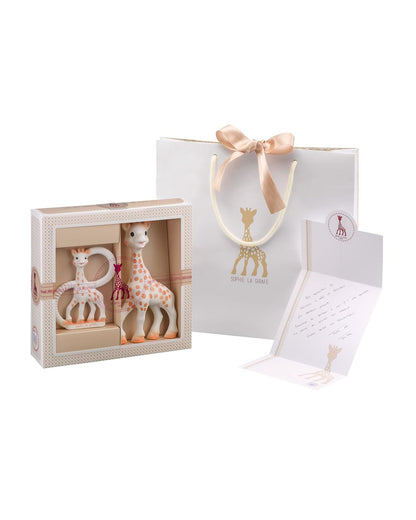 Sophie La Girafe Ready To Gift Set Teether-Newborn Essentials Gift Set For Baby Shower-Pack of 2