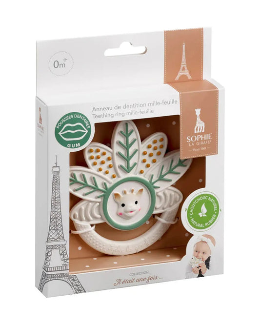 Sophie La Girafe Mille-feuille Ring Teether-Made with 100% Natural Rubber-For Infants