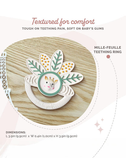Sophie La Girafe Mille-feuille Ring Teether-Made with 100% Natural Rubber-For Infants