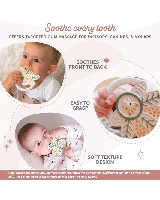 Sophie La Girafe Mille-feuille Ring Teether-Made with 100% Natural Rubber-For Infants
