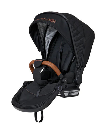 Mercedes AMG GT2 Stroller-With Integrated Handbrake-Height Adjustable Parent Handle Bar-Reversible & Flat Reclining Seat-Includes Organiser, Rain Cover, Car Seat Adapters & Cup Holder-2 Years Warranty-For 0 to 4Y (Upto 22 kg)-Sienabraun