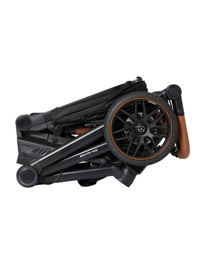 Mercedes AMG GT2 Stroller-With Integrated Handbrake-Height Adjustable Parent Handle Bar-Reversible & Flat Reclining Seat-Includes Organiser, Rain Cover, Car Seat Adapters & Cup Holder-2 Years Warranty-For 0 to 4Y (Upto 22 kg)-Sienabraun