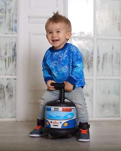 Italtrike La Cosa Vehicle Ride On-Rubber Coated Non Marking Wheels-Rotating Front Wheels-Built in Toy Storage-For 1 to 6Y (Upto 50 kg)-Police
