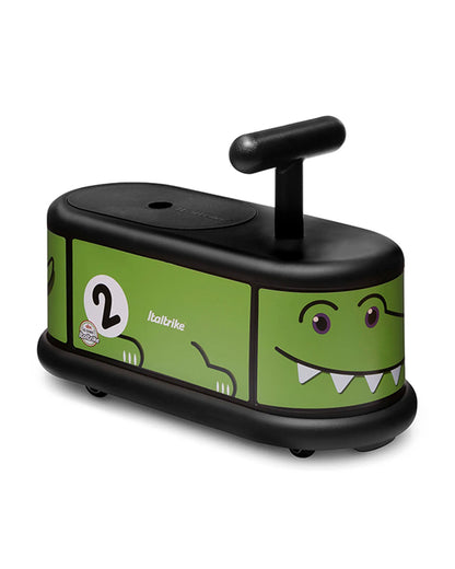 Italtrike La Cosa Vehicle Ride On-Rubber Coated Non Marking Wheels-Rotating Front Wheels-Built in Toy Storage-For 1 to 6Y (Upto 50 kg)-Crocodile