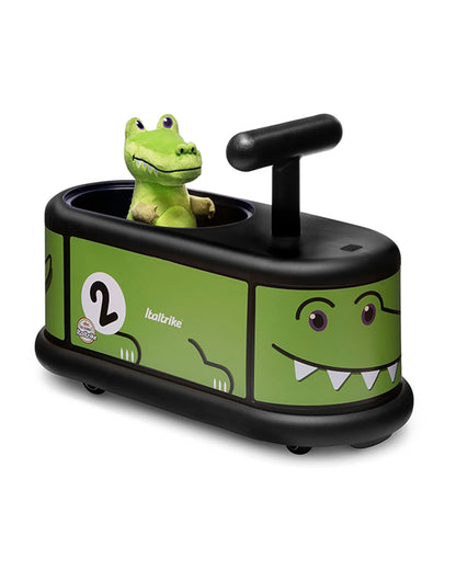 Italtrike La Cosa Vehicle Ride On-Rubber Coated Non Marking Wheels-Rotating Front Wheels-Built in Toy Storage-For 1 to 6Y (Upto 50 kg)-Crocodile